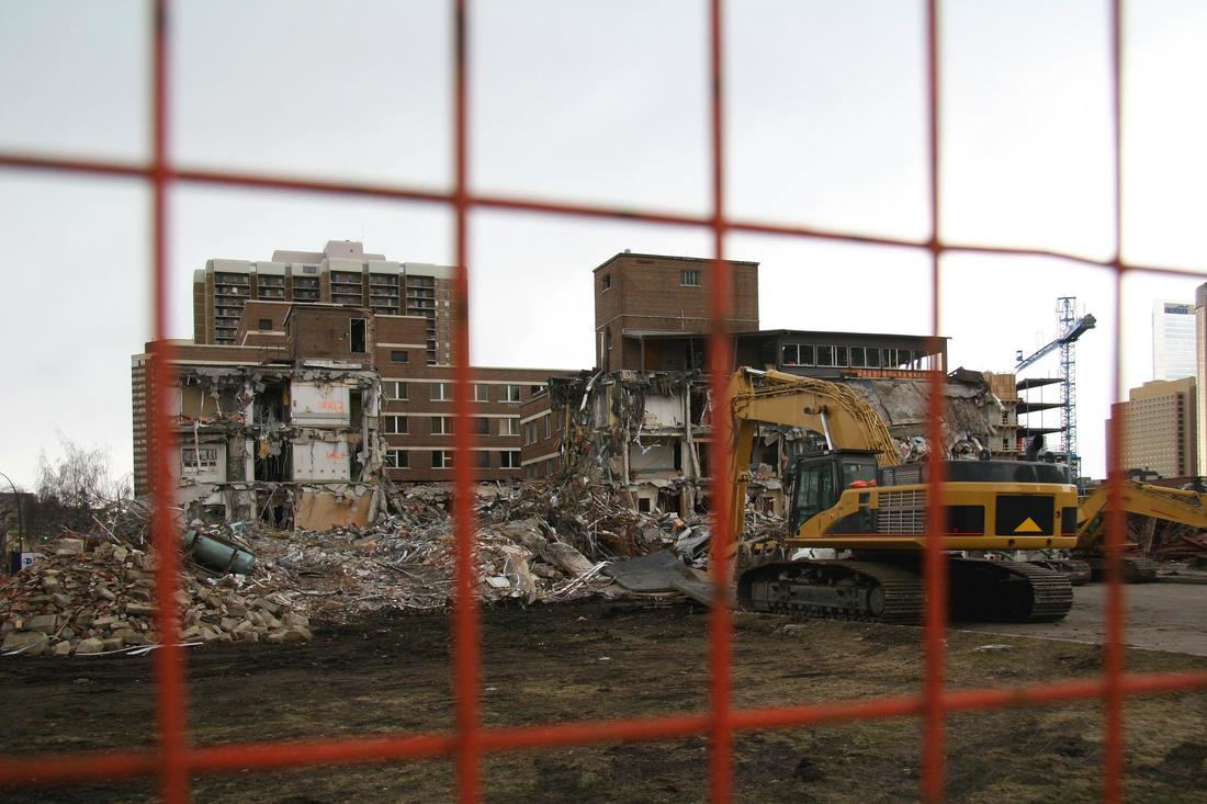 This is a picture of a commercial demolition.
